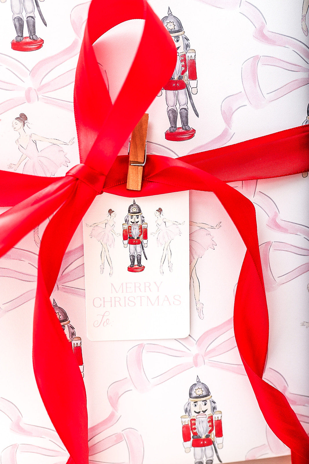Burgundy Nutcracker Ballet Watercolor Holiday Gift Wrap Sheets — The  Scribblist